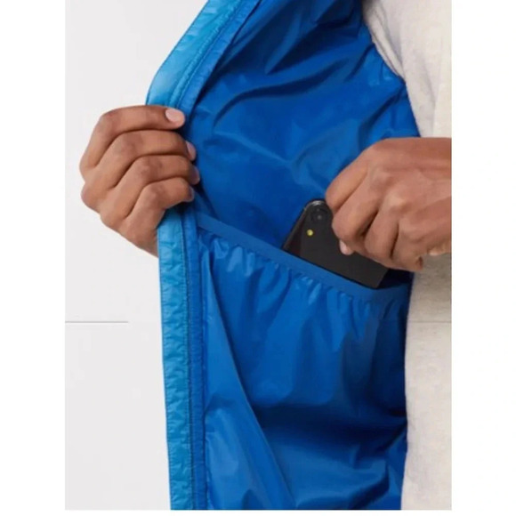 REI Co-op Men’s Large Puffer 650 Down Vest 2.0 Horizon Blue Puff NWT - Picture 10 of 11